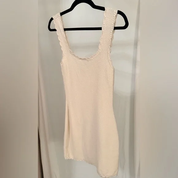 NEW Wild Fable Rosette Crochet Mini Dress Ivory 100% cotton - Picture 9 of 10